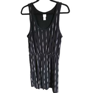 H&M Basics Tank Jersey Dress Black & White Designs